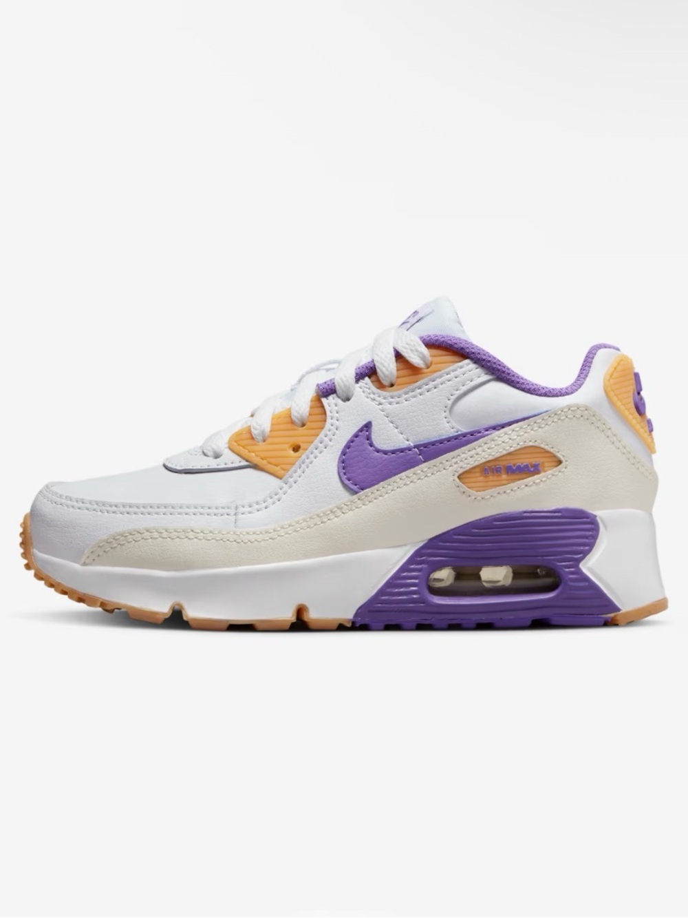 Nike Air Max 90 Kids Shoes - White Action Grape